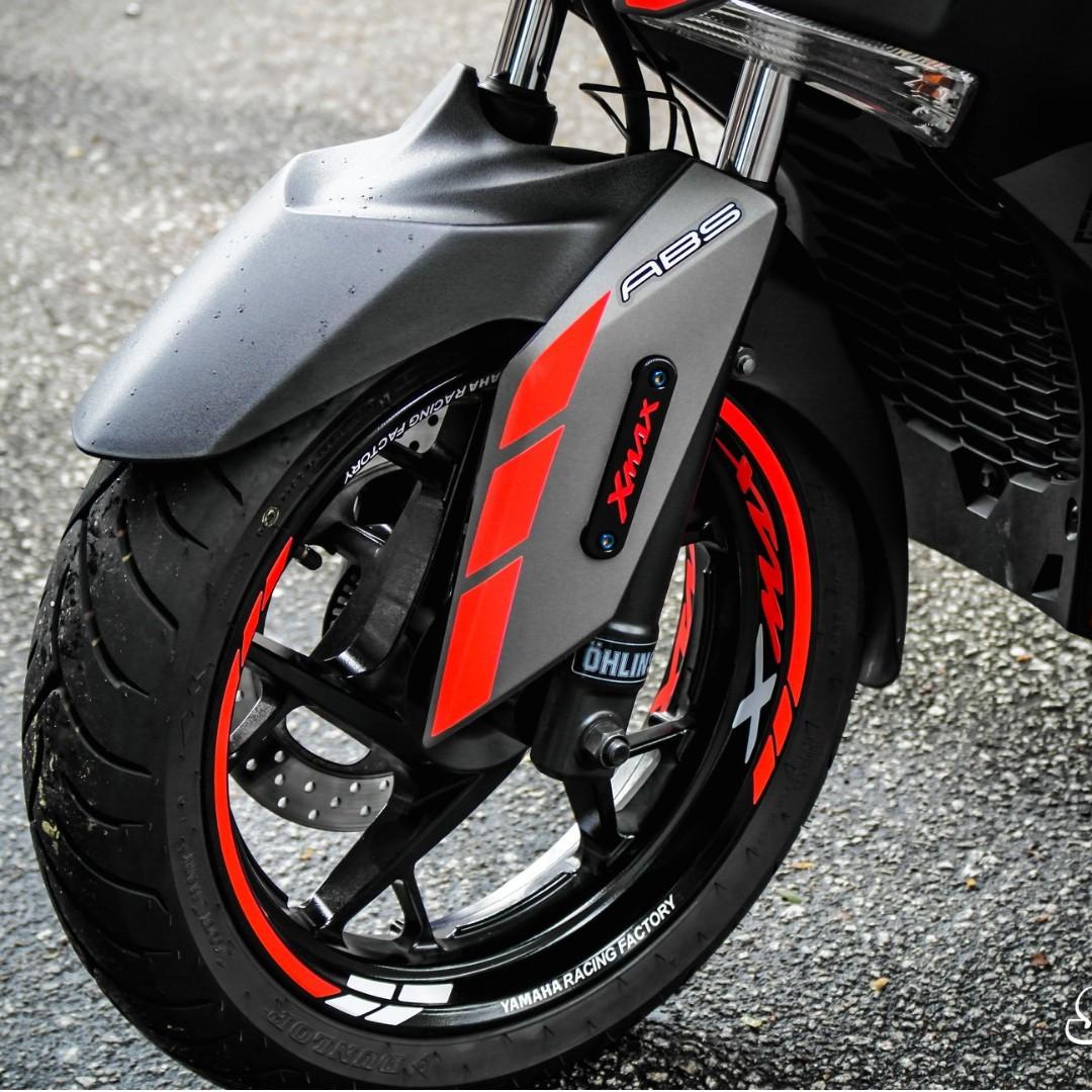 YAMAHA XMAX RIM DECALS, Motorcycles, Motorcycle Accessories on Carousell