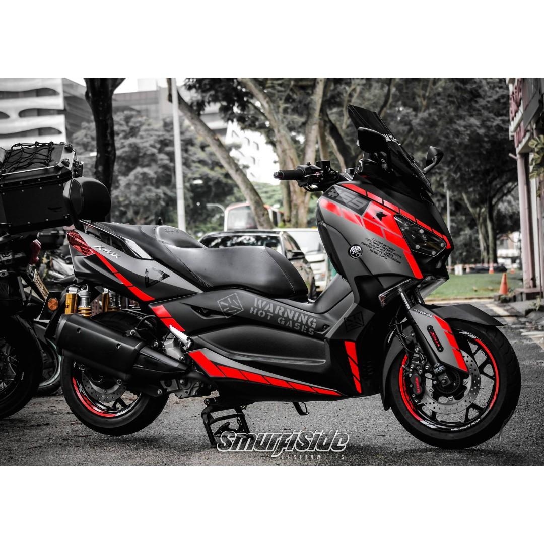 YAMAHA XMAX RIM DECALS, Motorcycles, Motorcycle Accessories on Carousell