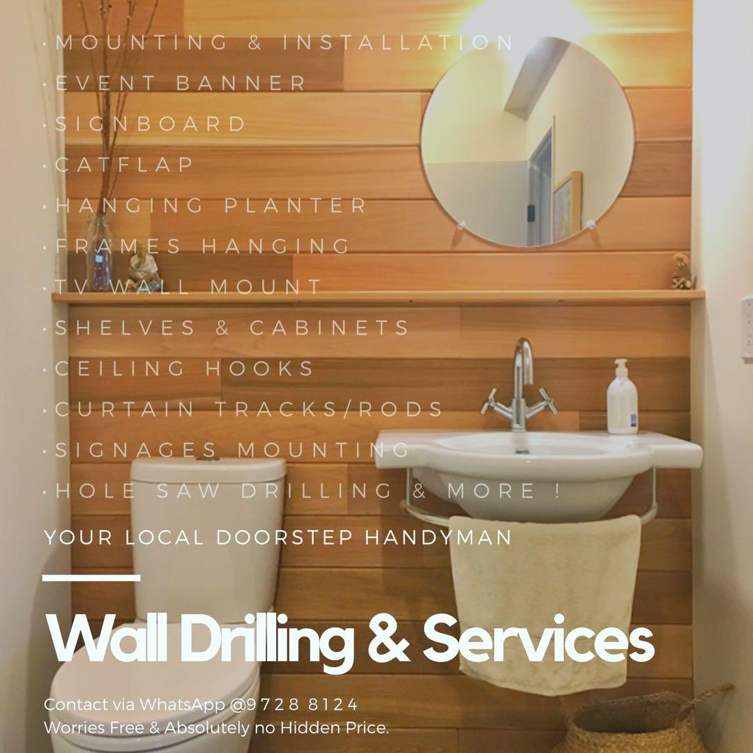 Your Doorstep Local Handyman Wall Drilling Services Installing