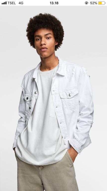 zara white denim jacket