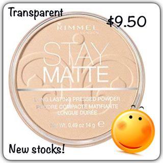 New stocks - Rimmel Stay Matte Powder (Transparent)