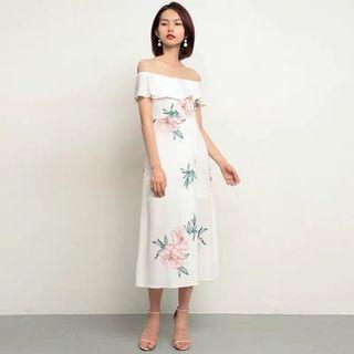 Floral Off Shoulder Dress
