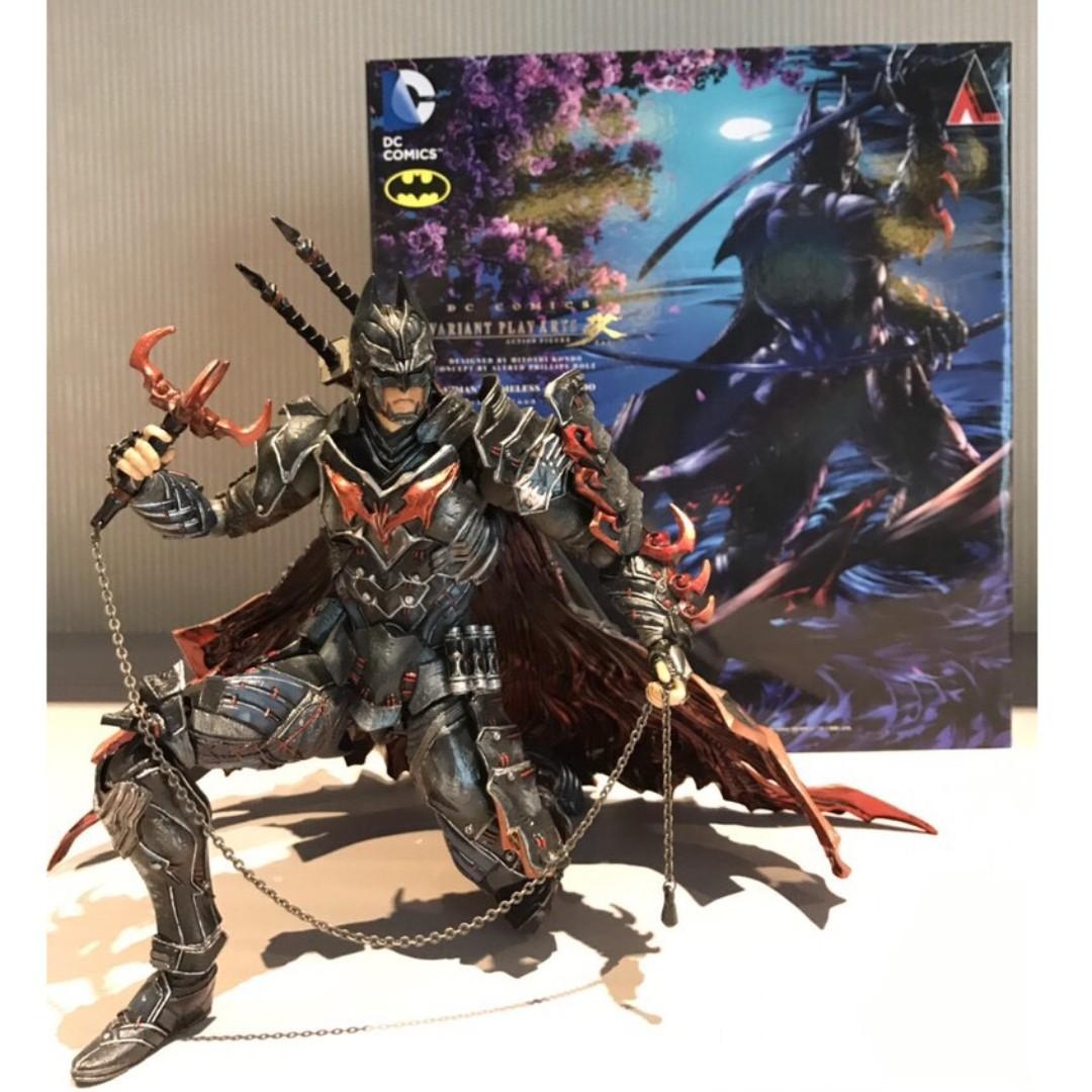 正版play Arts 改武士魂 蝙蝠俠變體版二手batman Timeless Bushido 玩具 模型在旋轉拍賣