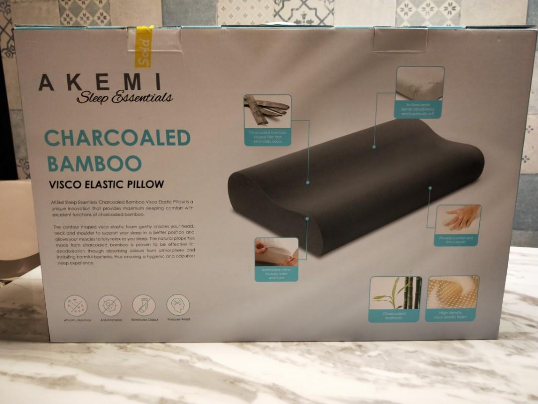Akemi charcoaled bamboo visco elastic pillow hot sale