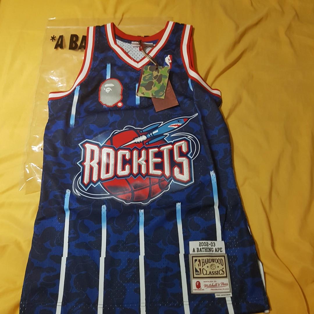 Bape x Mitchell ness rockets jersey. Comes with receipt