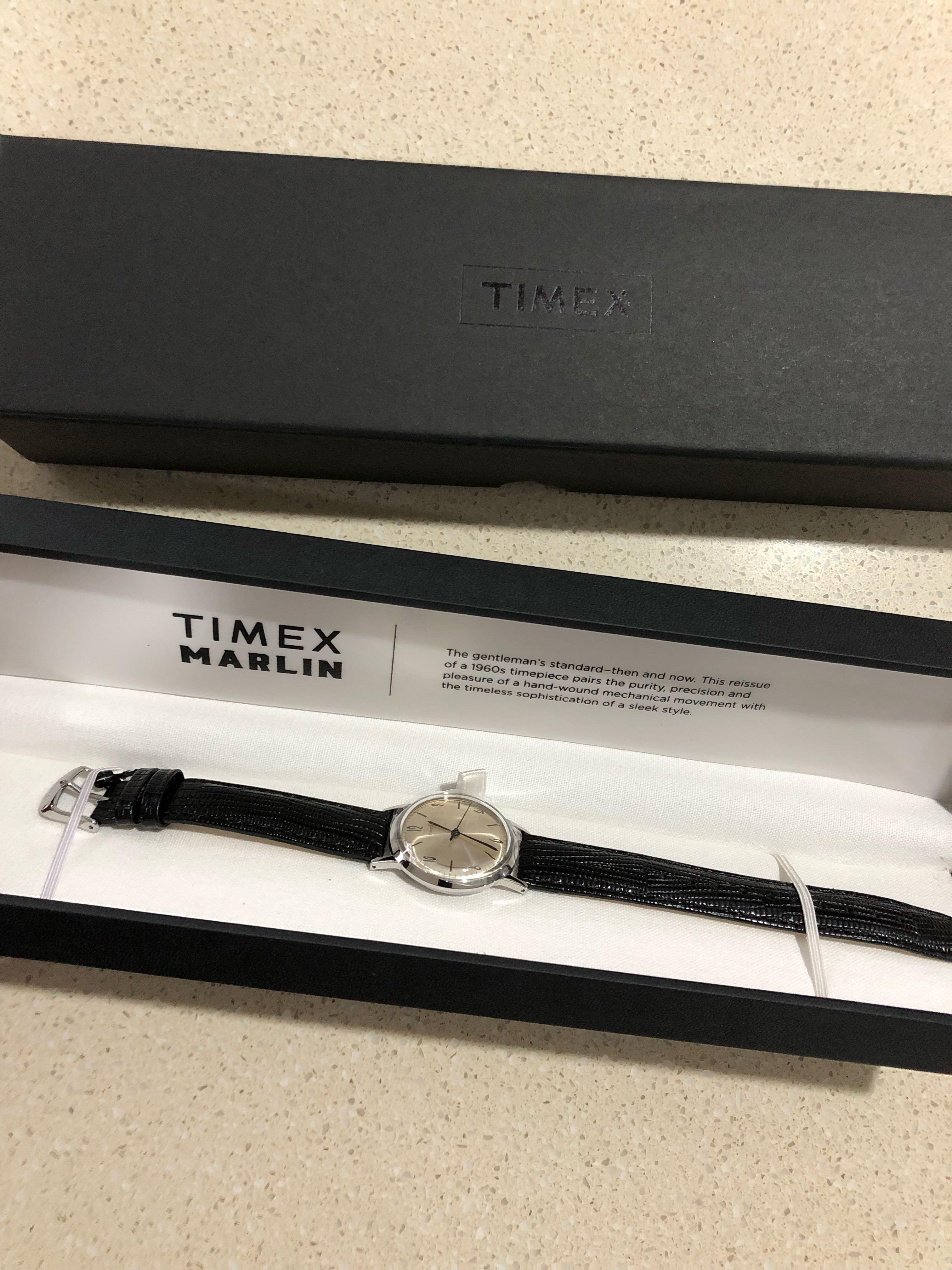 BNIB Timex Marlin 34mm Hand Wind 1960s Reissue, Mobile Phones & Gadgets,  Wearables & Smart Watches on Carousell