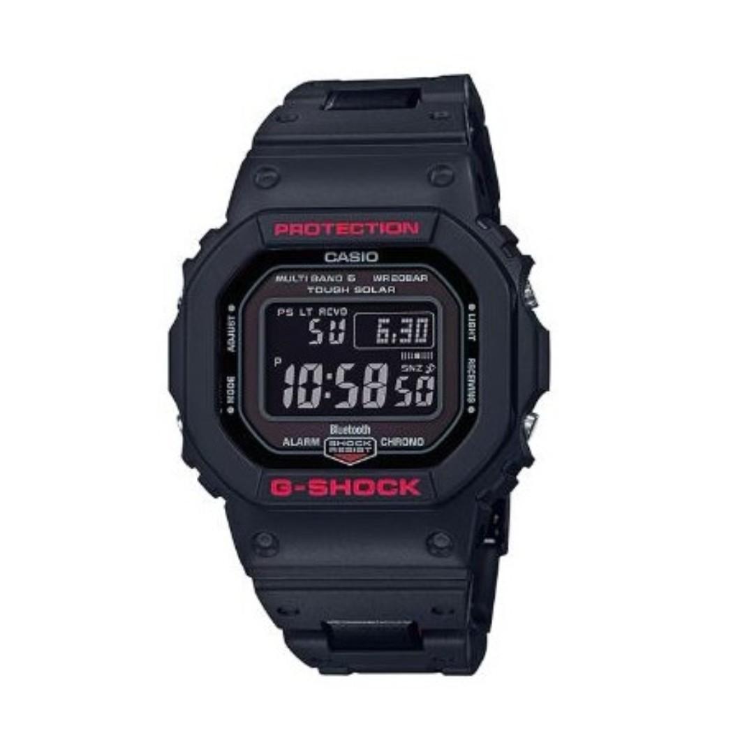 Brand New Casio Gshock Bluetooth Tough Solar Mens Digital Square Watch In Black Red Gw B5600hr 1dr Gwb5600 Gwb5600hr G Shock Luxury Watches On Carousell
