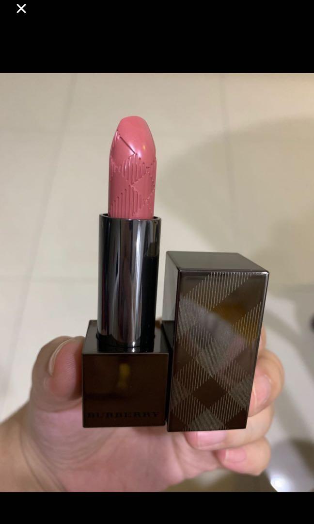 Burberry Kisses No.17 English Rose Lipstick, & Personal Face, Makeup on