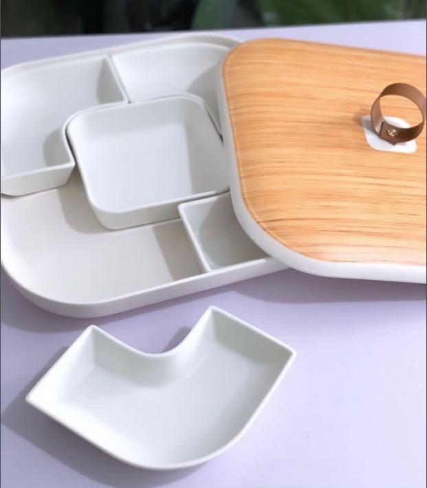 Ceramic food serving tray / bekas makanan, Furniture & Home Living