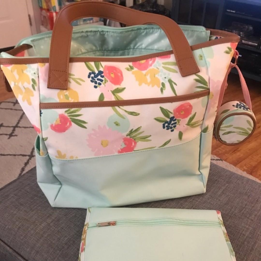 Cloud island diaper bag floral discount