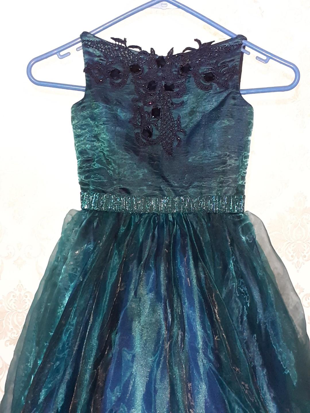 moss green flower girl dress