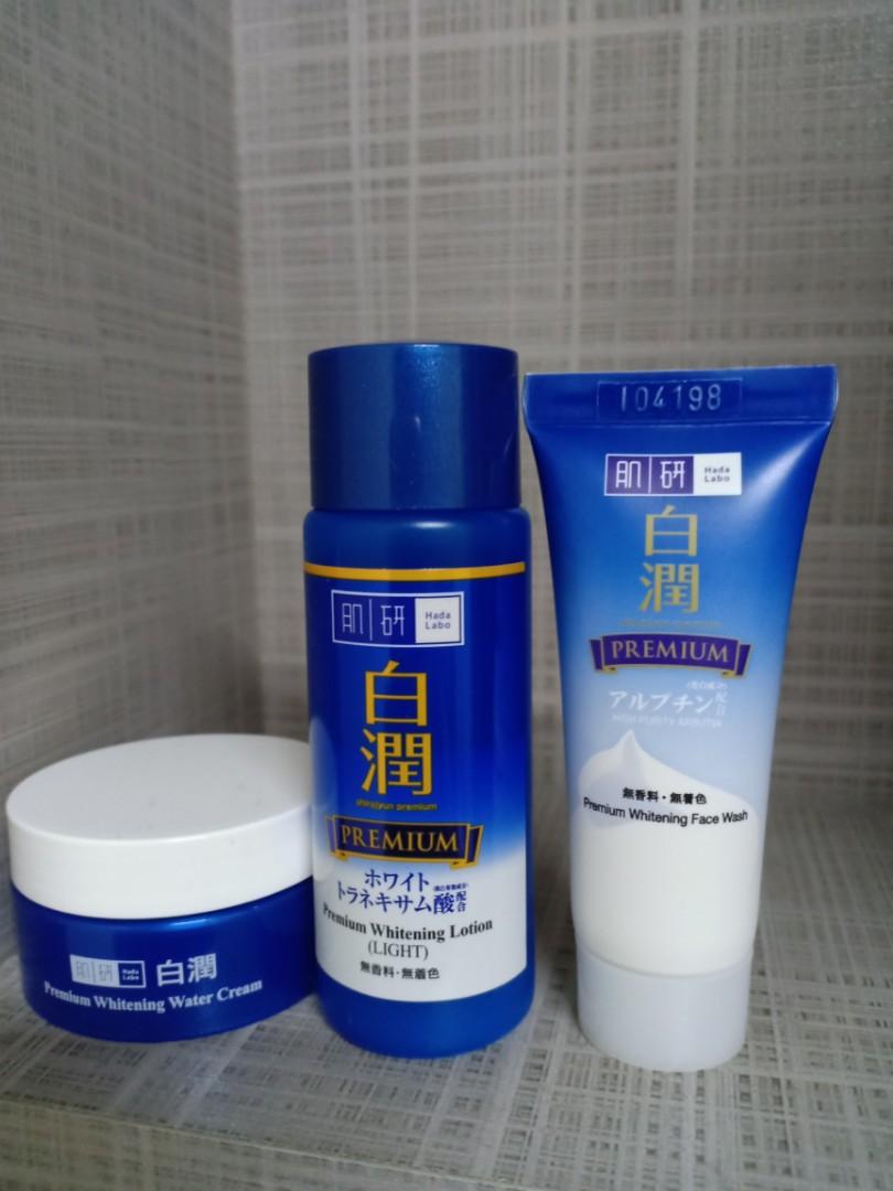 hada labo premium whitening trial set