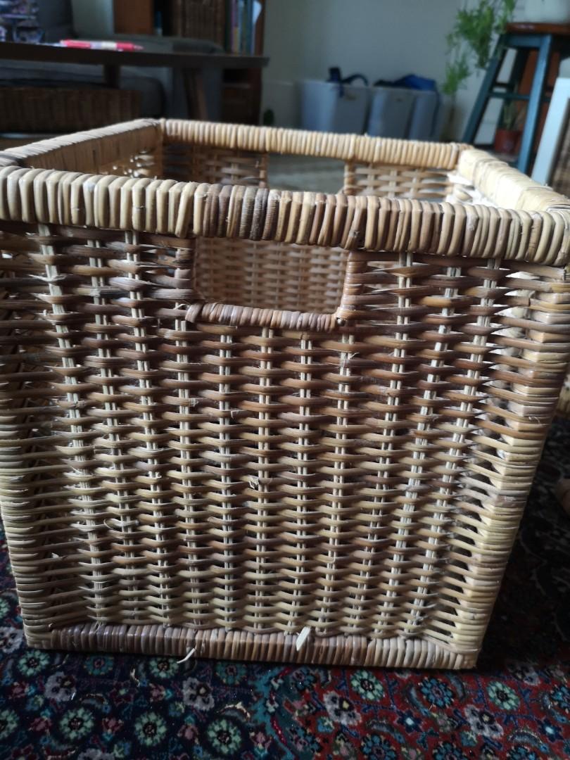 Ikea Branas Rattan Basket Furniture Shelves Drawers On Carousell
