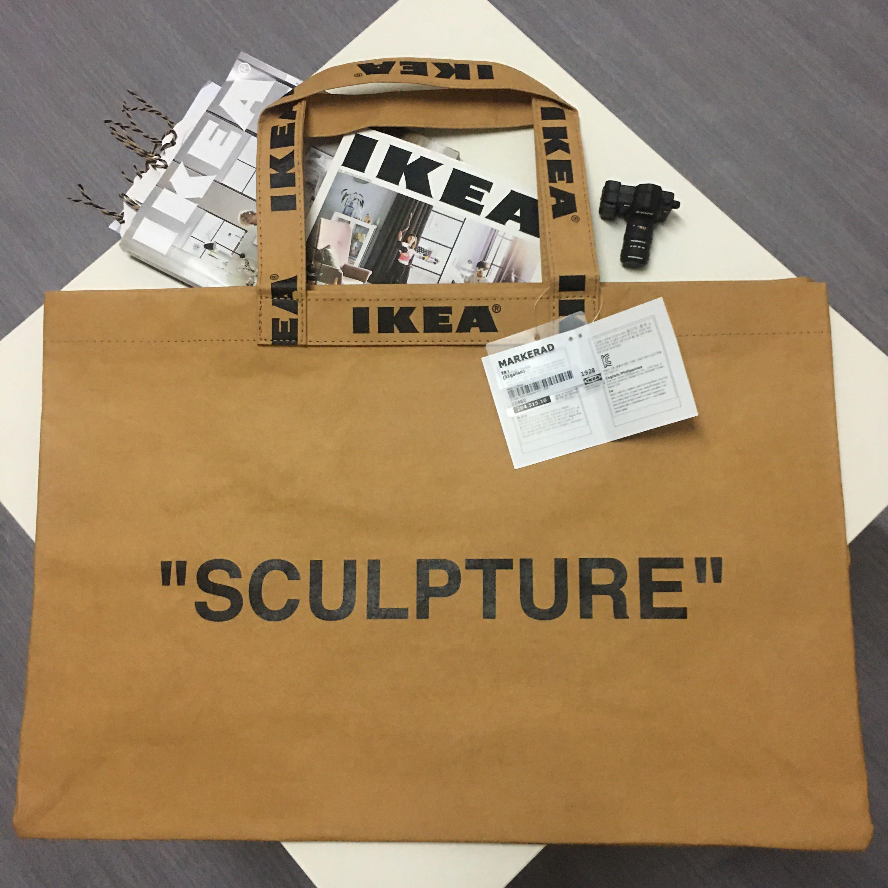 Limited! Virgil Abloh x Ikea - Markerad Sculpture Large Bag, Luxury, Bags  & Wallets on Carousell