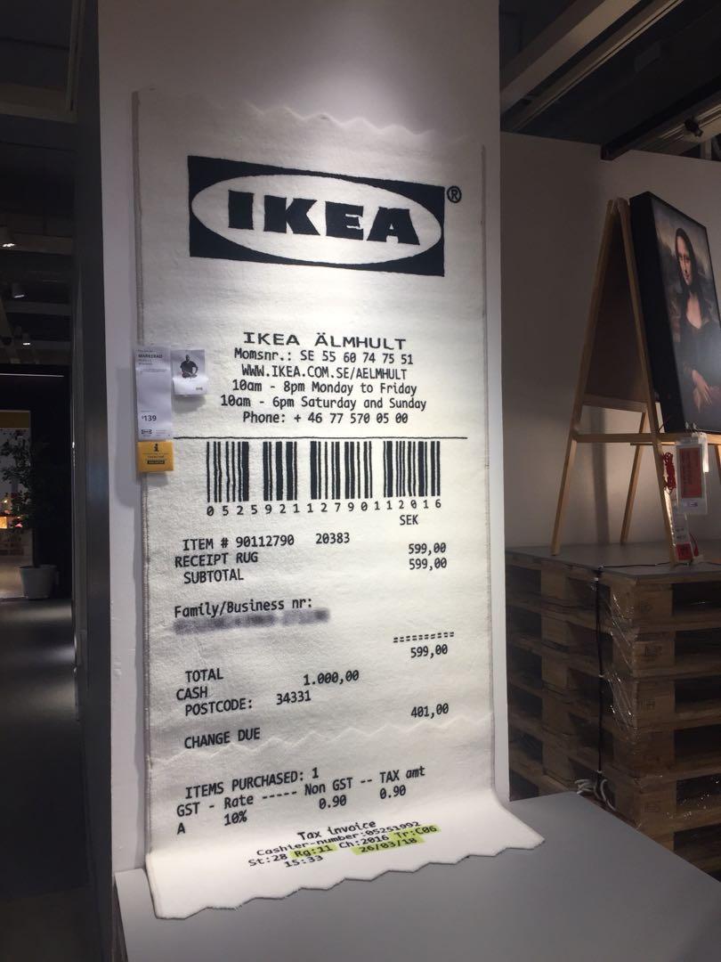 Ikea Markerad Receipt low pile rug, Furniture & Home Living, Home Decor