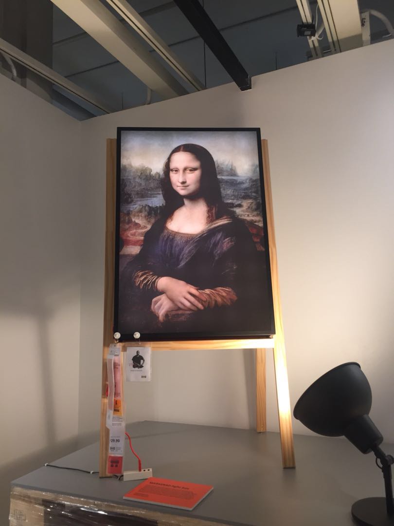 Virgil Abloh, light box,Mona Lisa backlit, Markerad IKEA 2018. - Bukowskis