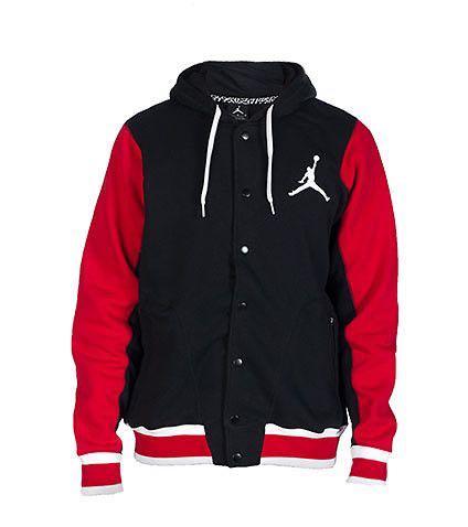 Jordan varsity hoodie black and red cheap