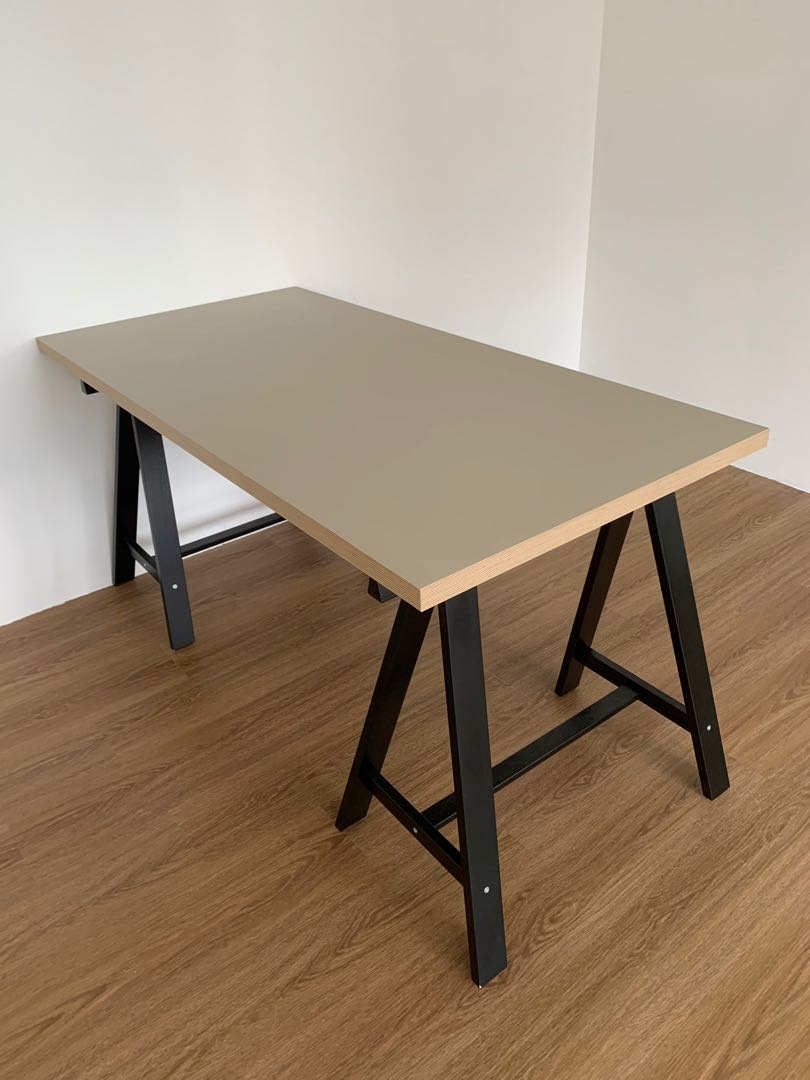 Lightly used IKEA Table & Leg frame, Furniture, Tables & Chairs on