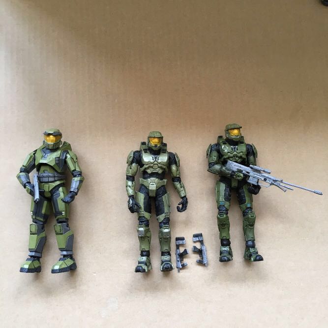 Loose Halo Anniversary Master Chief Evolution 3 Pack Mcfarlane Toys ...