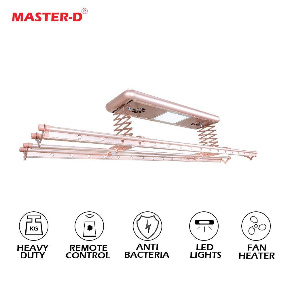 Master-D Ceiling Mounted Electric Motorized Clothes Drying Rack saves a ...