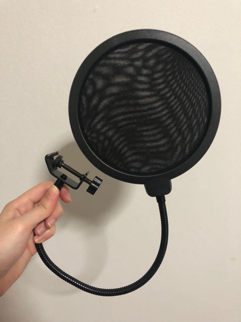MPF 6 6Inch Clamp On Microphone Pop Filter Bilayer Recording Spray Guard READY STOCK, Hobbies