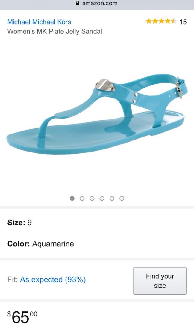 michael kors blue jelly sandals