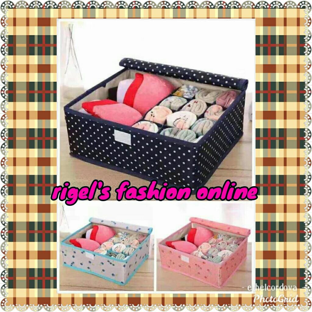 Panty & bra organizer (Category: Storage Boxes & Baskets) located in Quezon City. Submitted by rigelsfashiononline (Listing ID 259844361, Image 1). Description: Panty & bra organizer size:38×12×30cm(15 grid) Php 200.