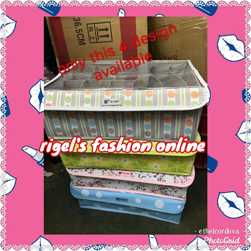 Panty & bra organizer (Category: Storage Boxes & Baskets) located in Quezon City. Submitted by rigelsfashiononline (Listing ID 259844361, Image 2). Description: Panty & bra organizer size:38×12×30cm(15 grid) Php 200.