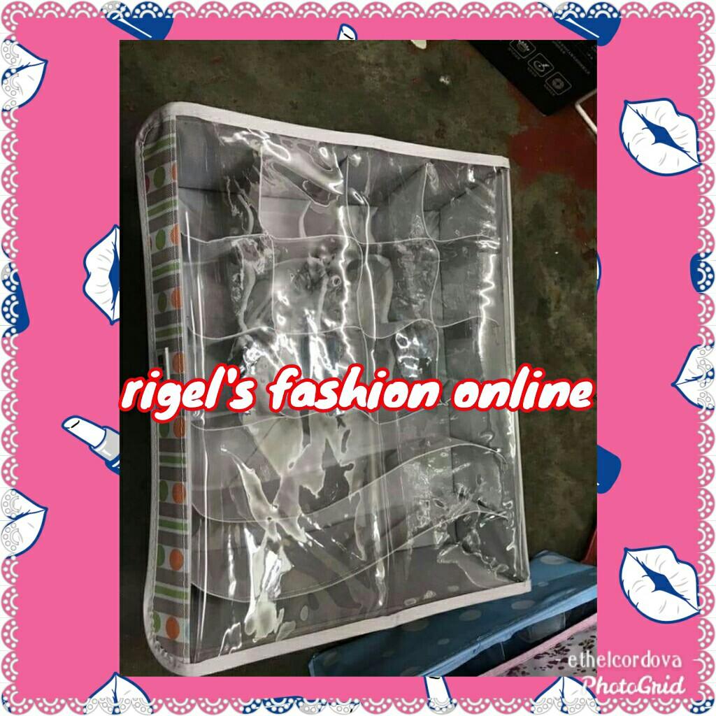 Panty & bra organizer (Category: Storage Boxes & Baskets) located in Quezon City. Submitted by rigelsfashiononline (Listing ID 259844361, Image 3). Description: Panty & bra organizer size:38×12×30cm(15 grid) Php 200.