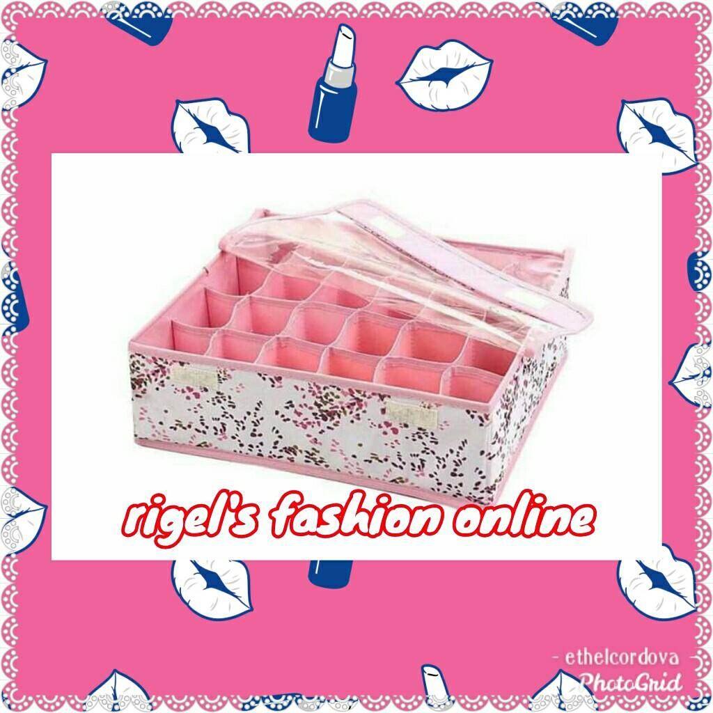 Panty organizer (Category: Storage Boxes & Baskets) located in Quezon City. Submitted by rigelsfashiononline (Listing ID 259844715, Image 1). Description: Panty organizer (24 grid) size:38×12×30cm Php 200.