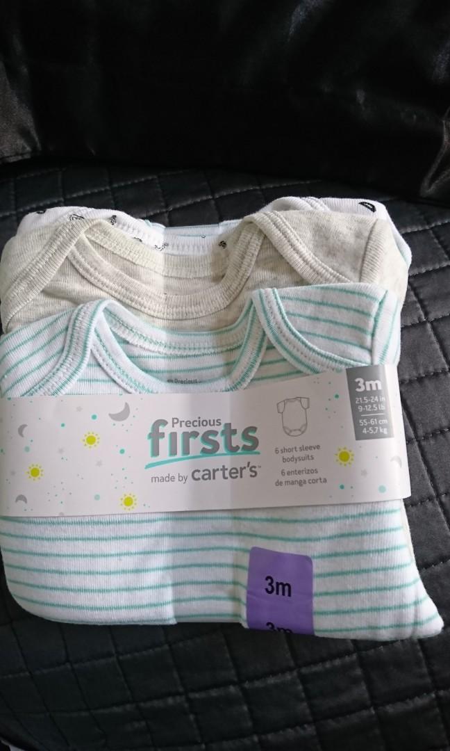 precious firsts made by carter's 6 short sleeve bodysuits