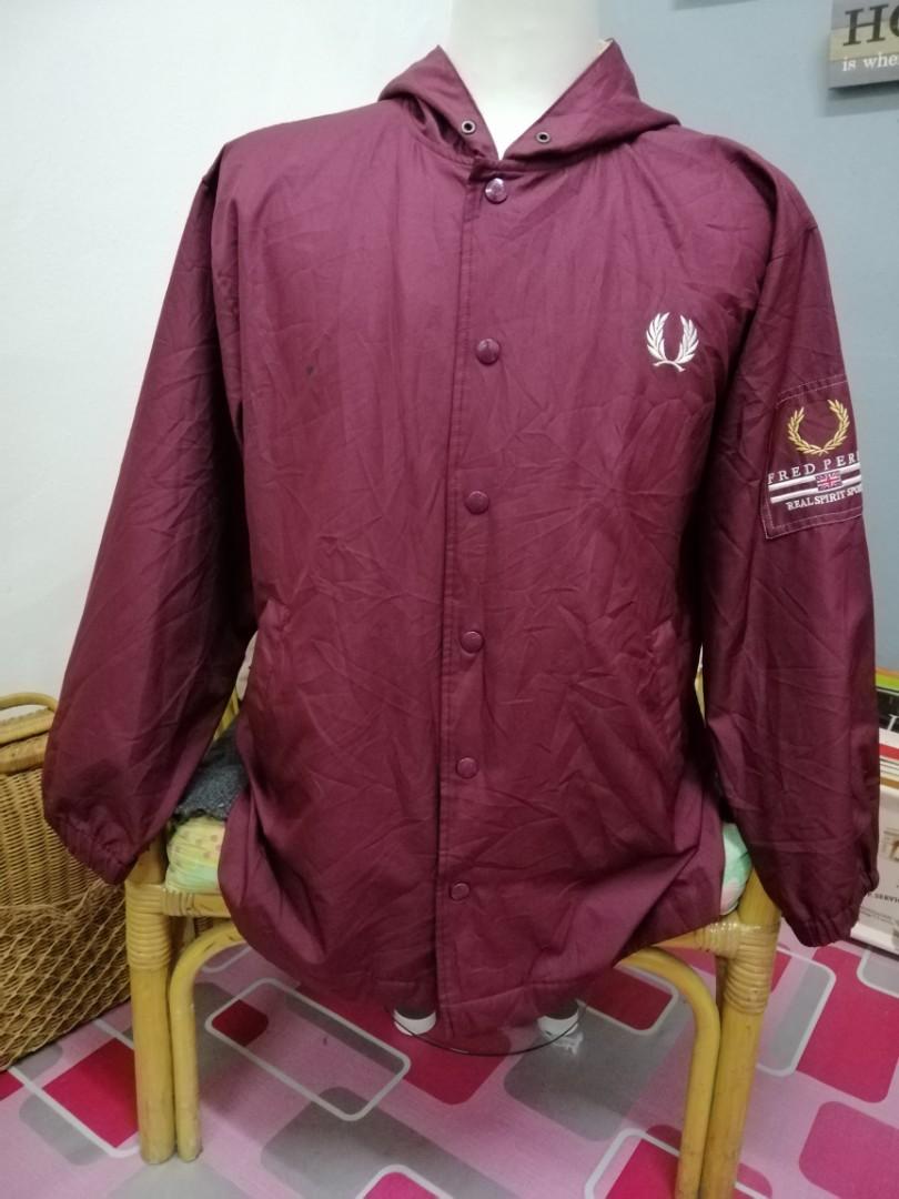 Rare vintage Fred perry coach jacket with hoodie Men s Fashion Coats Jackets and Outerwear on Carousell