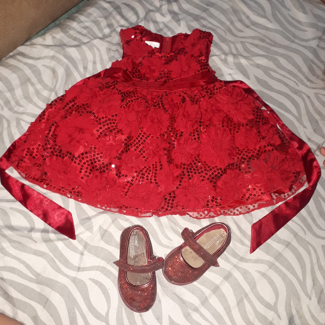 red baby dress