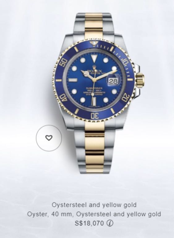 Rolex Submariner Blue Half Gold, Luxury 
