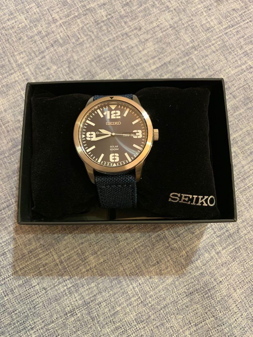 SEIKO BLUE SOLAR SNE329 Rare Luxury Watches on Carousell