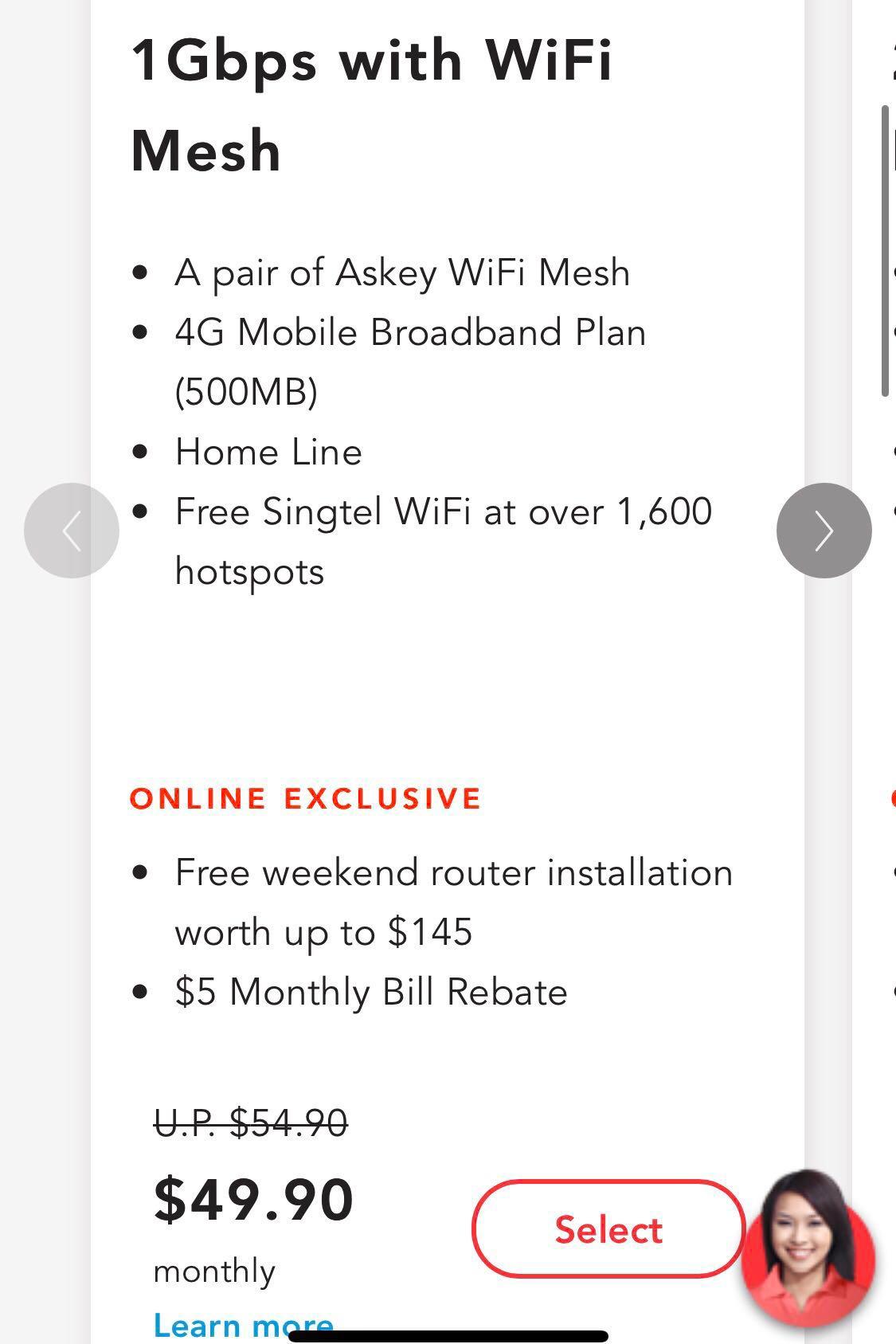 Singtel Broadband 1 Year Plan Singtel Wifi Electronics Others On Carousell