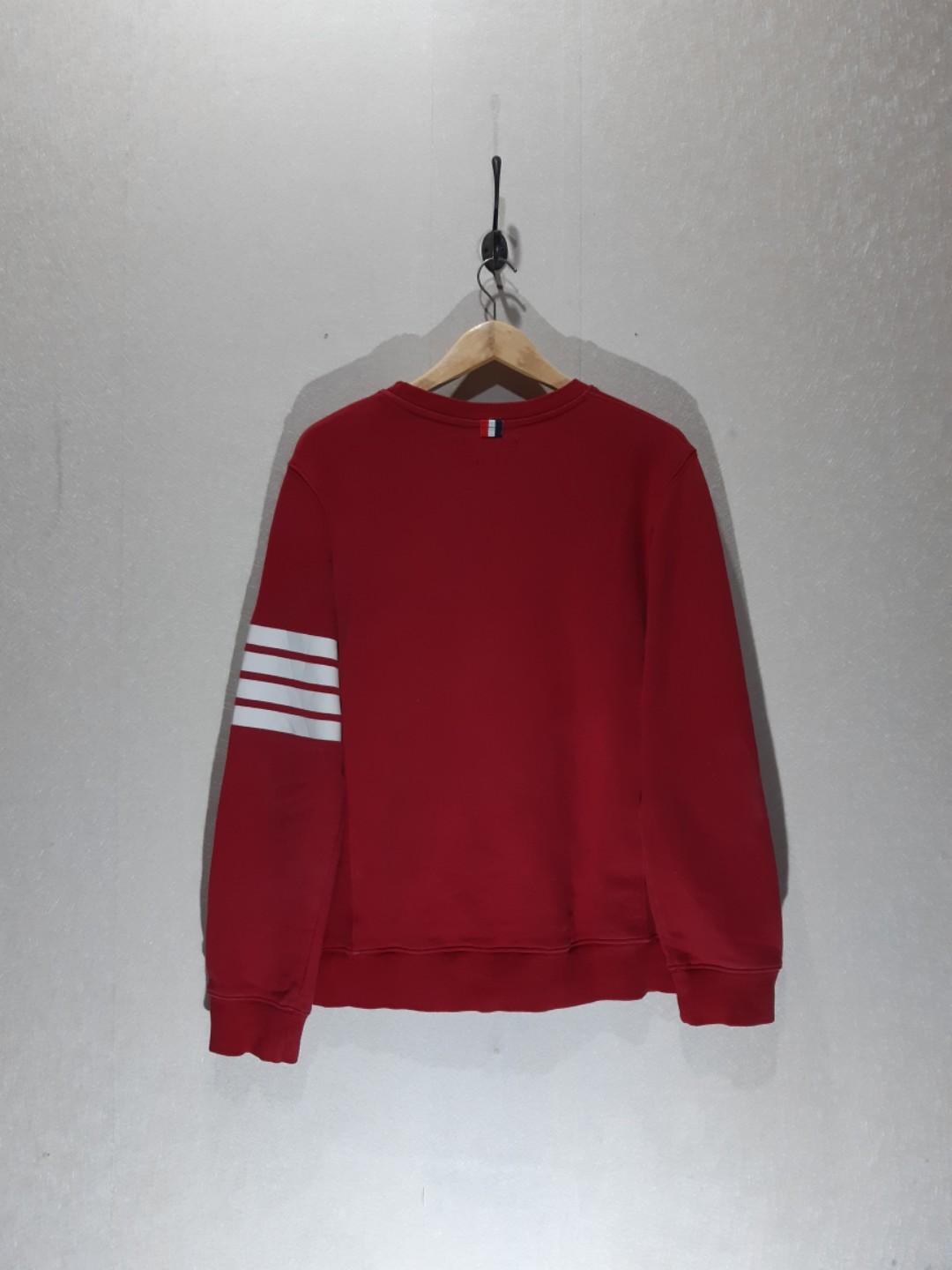 Thom Browne 4Bar Crewneck, Fesyen Pria 