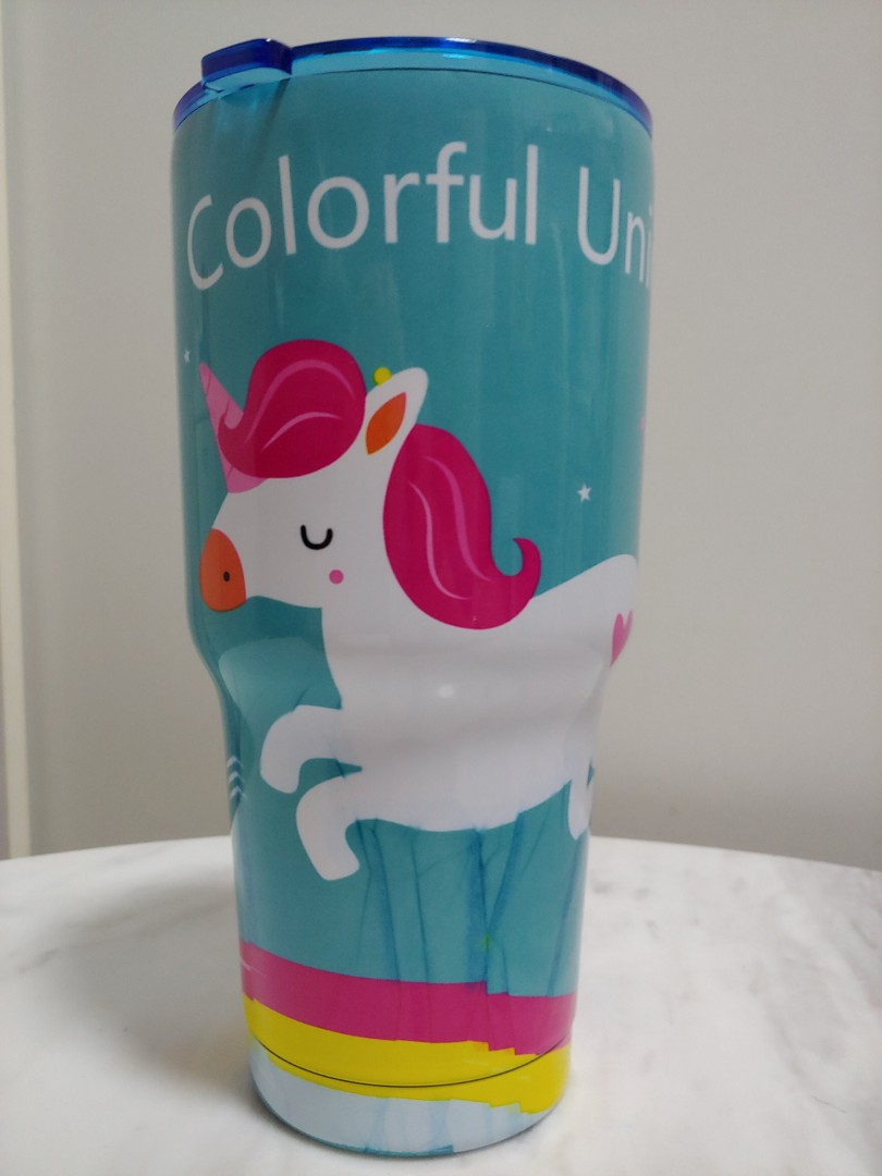 Unicorn tumbler yeti top