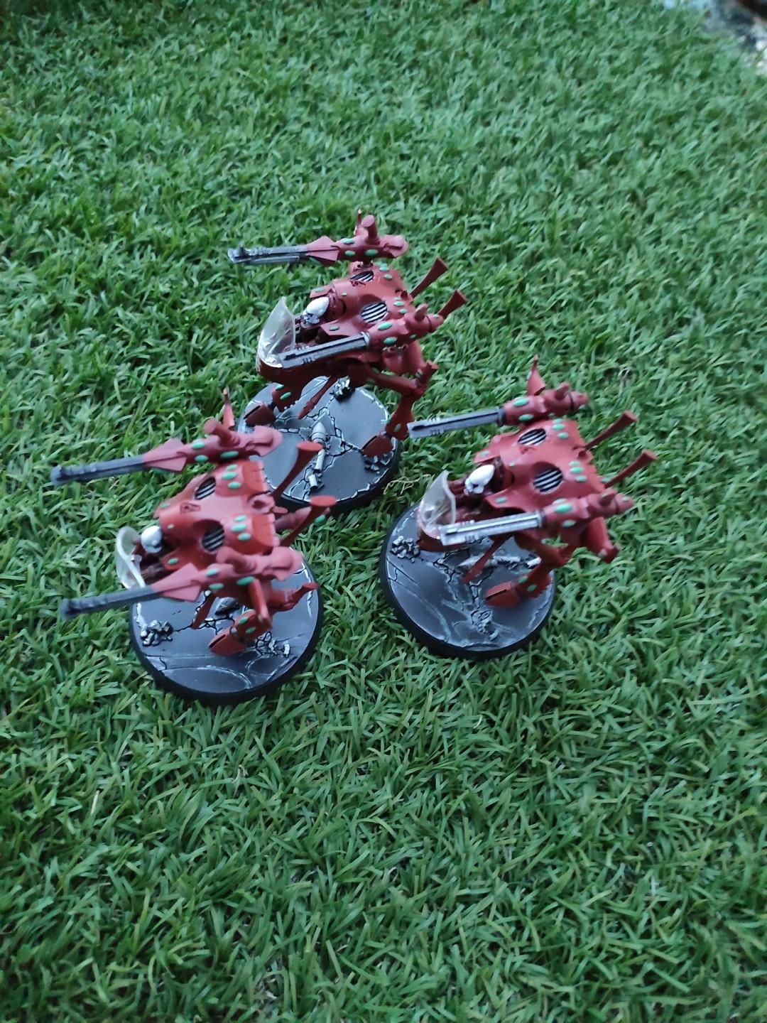 5 Figurines Epic 40k Eldar War Walkers – Games Workshop – Peintes – Occasion