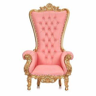Pink & Gold Throne Chair