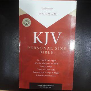 Holman KJV Personal Size Bible (Black Leathertouch with Zipper)