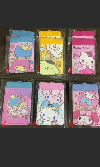Sario Card Holder (Hello Kitty, Melody, Cinnamon roll, pompompurin, little twin stars)