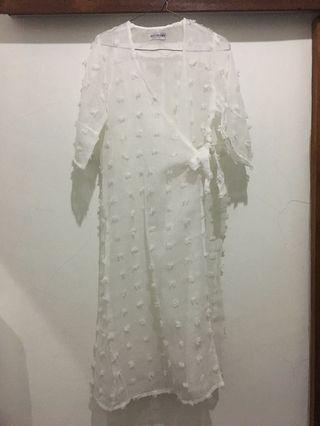 Alunicorn Exclusive White Midi Dress/Outer