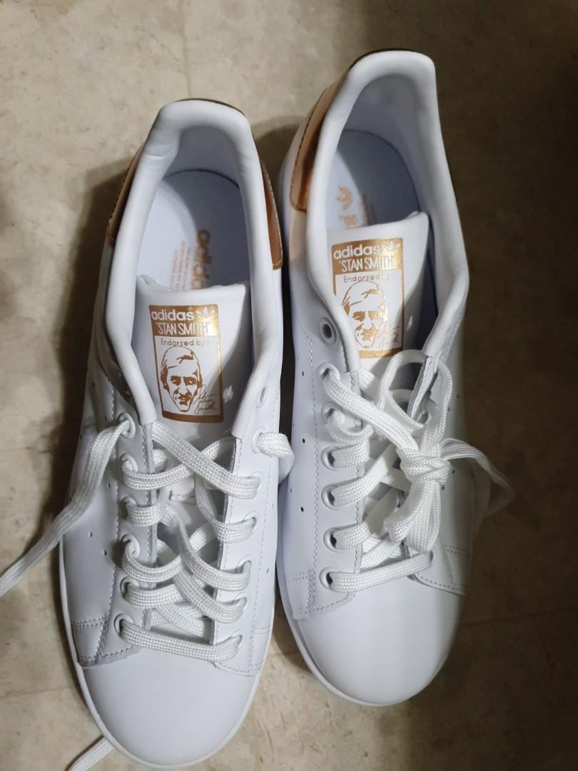 Adidas Originals Stan Smith White Gold Men s Fashion Footwear