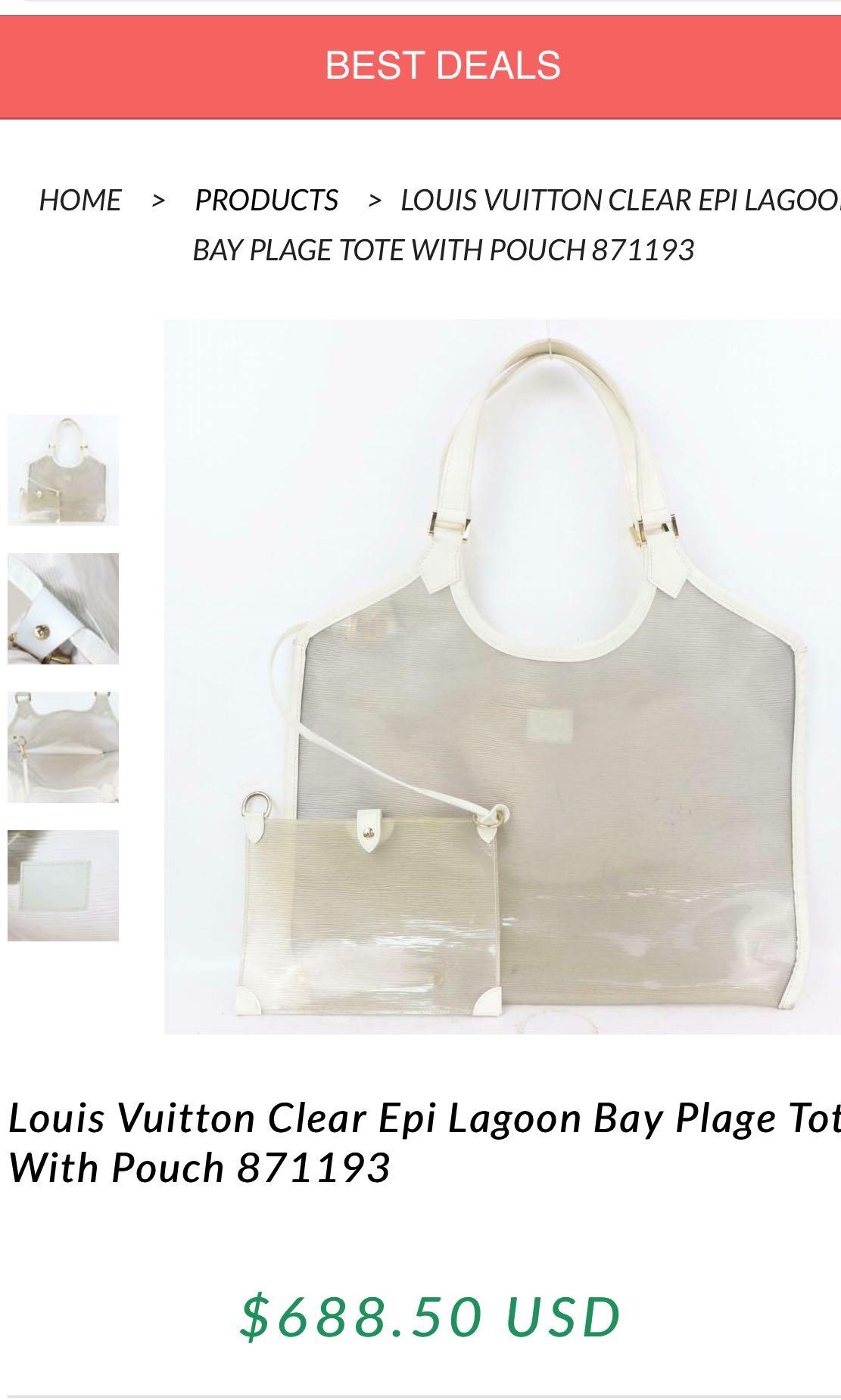 Louis Vuitton Limited Edition Plage Lagoon Bay Clear India