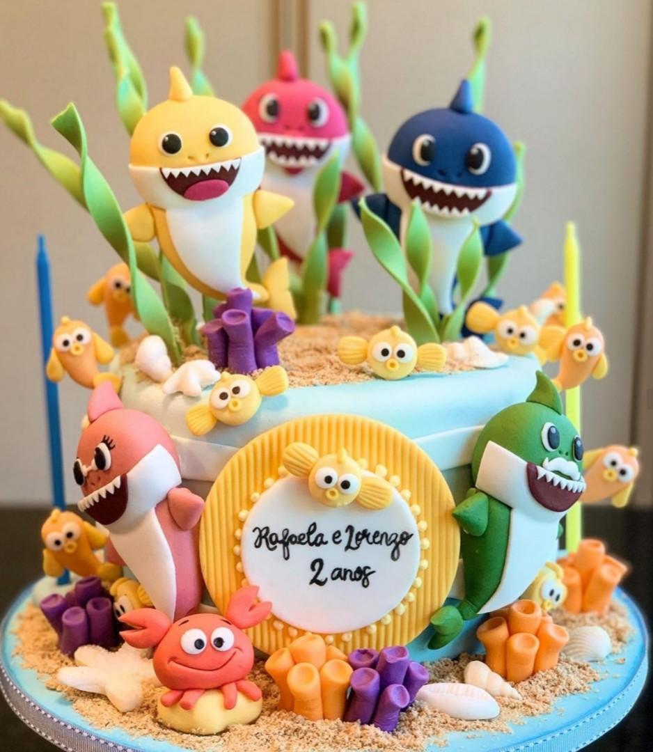 Baby Shark Cake, Food & Drinks, Gift Baskets & Hampers on Carousell