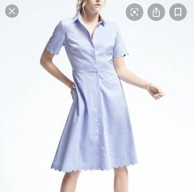 Banana republic cheap scallop dress