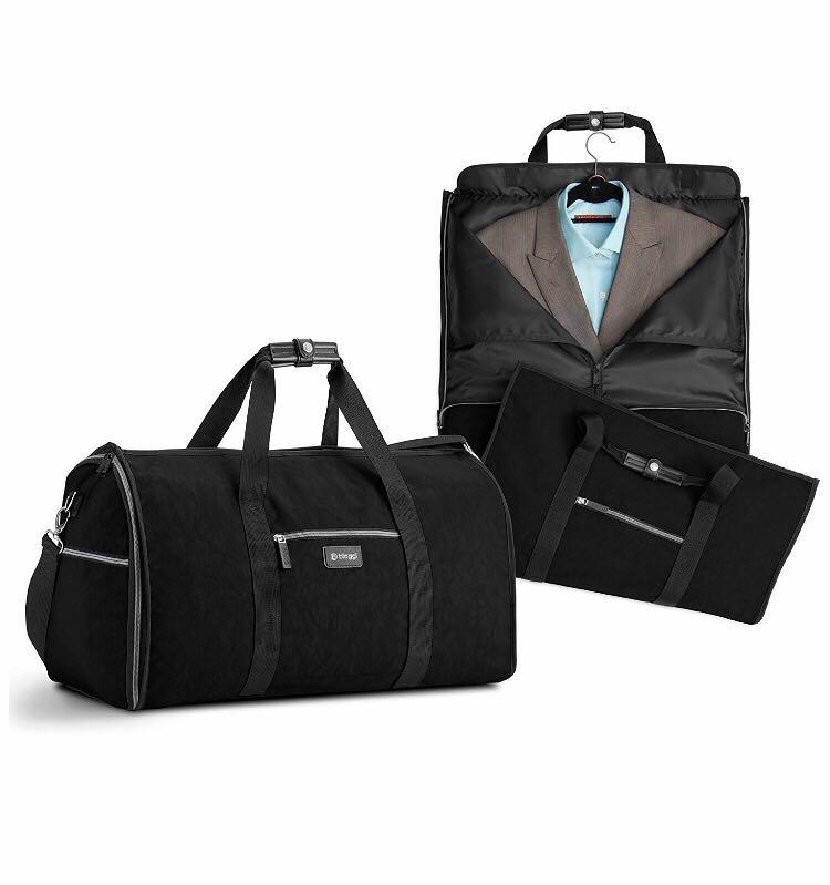 Two in one top garment duffle bag