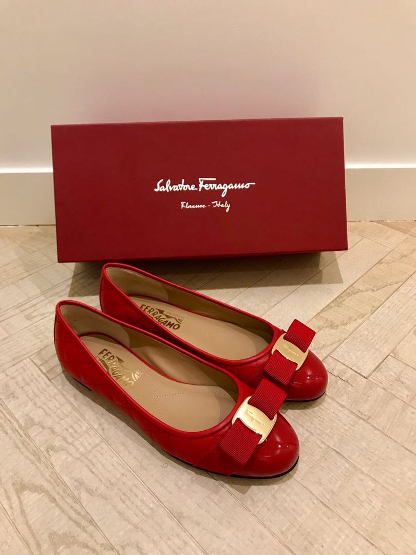 Red ferragamo shoes online