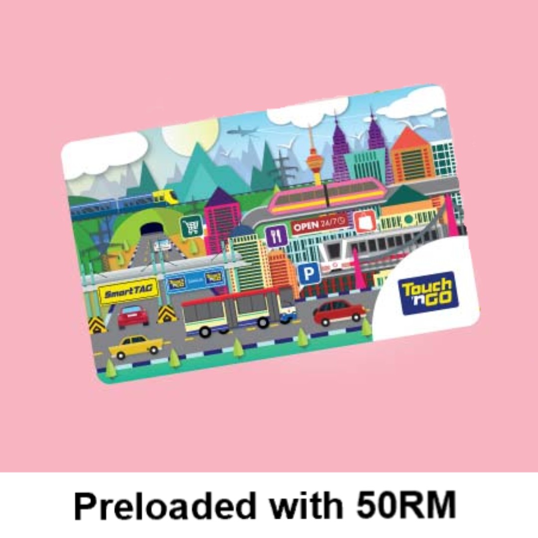 Brand New Touch n Go Card with Preloaded Value (50RM, 100RM, 150RM ...